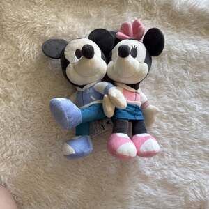 Mickey & Minnie Set Chotto Mossa DecoCore Pair Plush FuRyu Japan NEW
